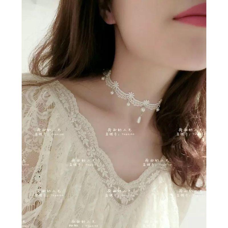 Black Lace Clavicle Chain Female Elegant Neck Accessories