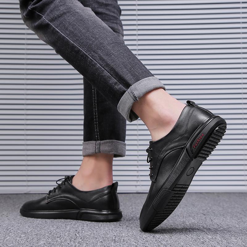 Men's Casual Sneakers Fashion Business Formal Genuine Leather Shoes Men 2026 Breathable Non-slip High Quality Men Footwear