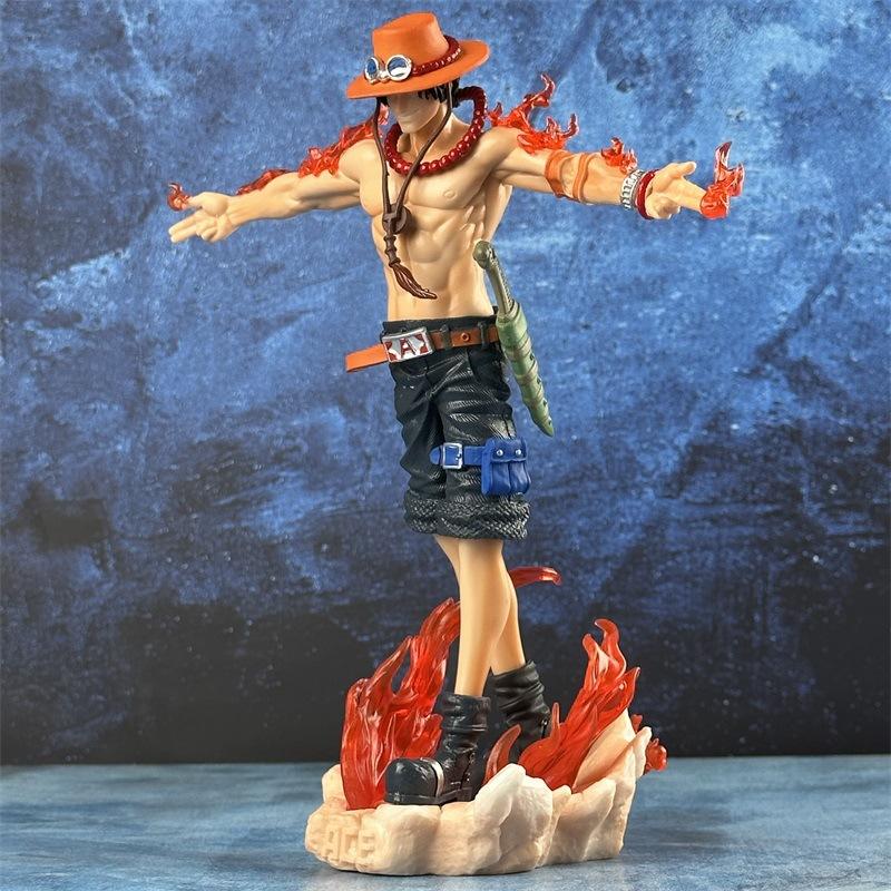 26 см Аниме One Piece Фигурка Эйса Портгас Д. Эйс Фигурка Действия ПВХ Статуэтка Коллекционная Модель Игрушки для детей Рождественские Подарки