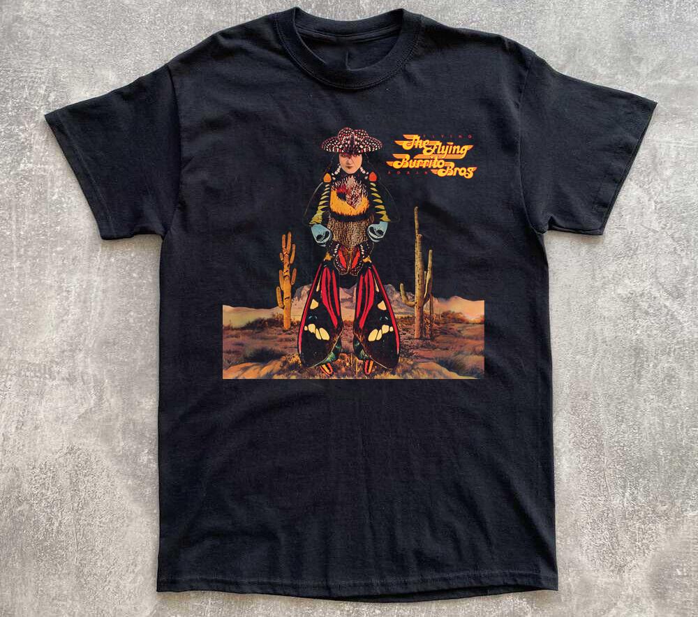 Flying Again by The Flying Burrito Brothers Album Black All Size Tee Shirt OB115