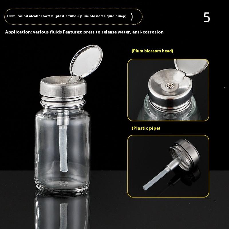 Многоразовые стеклянные бутылки для хранения лака для ногтей, пустые, дозатор с помпой для жидкости, средство для снятия лака, очиститель, инструменты для макияжа и маникюра