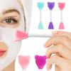 Silicone Facial Cleansing Brush Spatula 2-in-1 Blackhead Removal Deep Cleaning Exfoliator Scrub for Pore Facial Skin Care