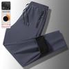 Men's Winter Windproof Waterproof Fleece Sports Pants - Thick, Solid Color, All-Match, Large Size