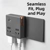 Компактная плоская сетевая розетка с USB-портами C, удлинитель для нескольких устройств, экономия места