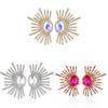 Artistic Sunflower Earrings With Water For Women Summer Fashion Gift
