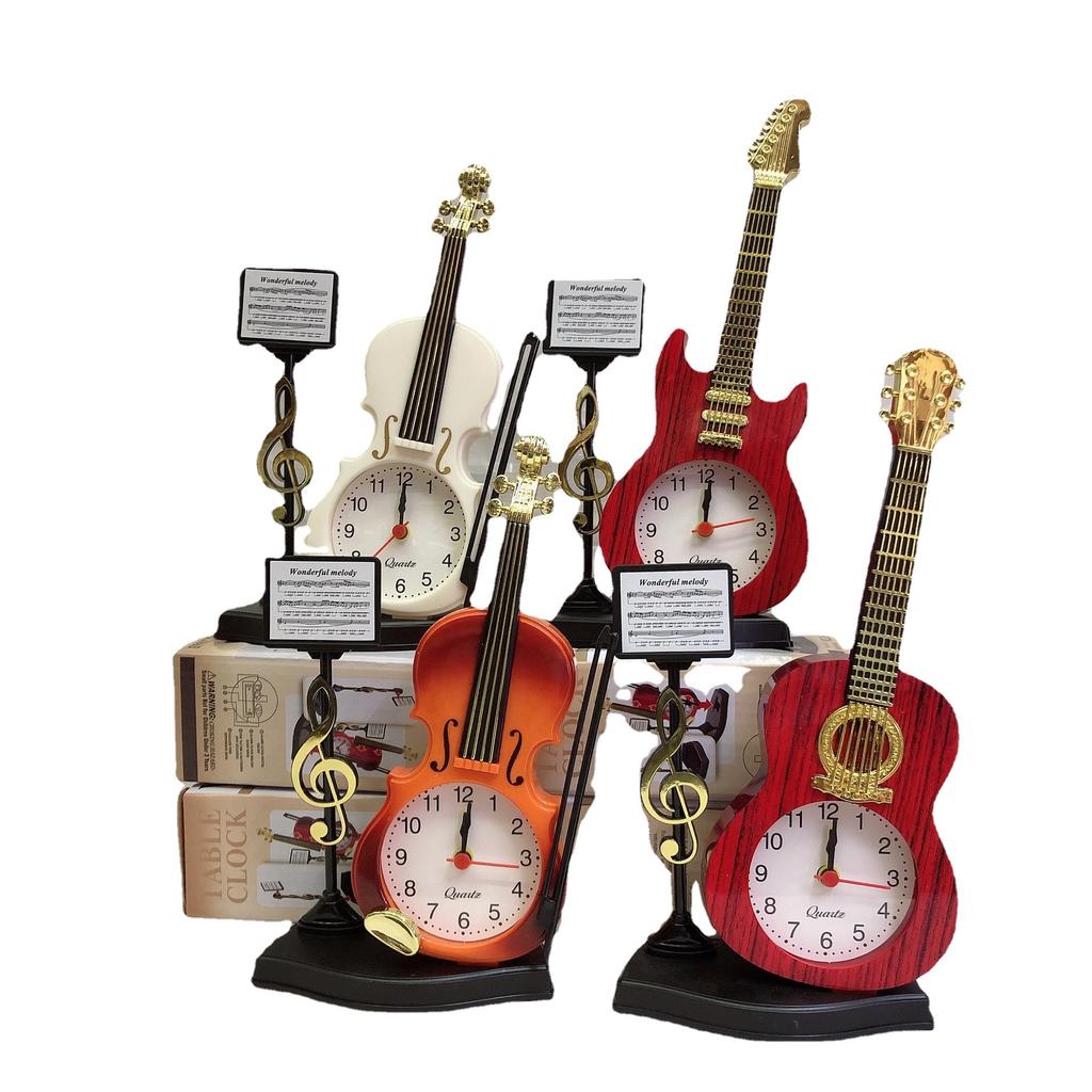 Персонализированный антикварный гитарный инструмент креативный будильник, модные часы-маятник в стиле музыкального инструмента