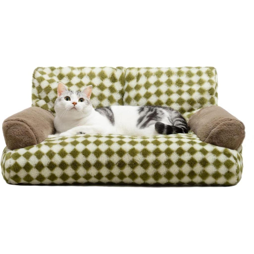 Уютная съемная кровать для кошек и маленьких собак - моющийся, теплый коврик для дивана для домашних животных