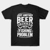 Мужская черная футболка с принтом, очень большая футболка с принтом любителя пива и рыболовной проблемы, хлопковая футболка с принтом на бумаге для переноса без разрезов