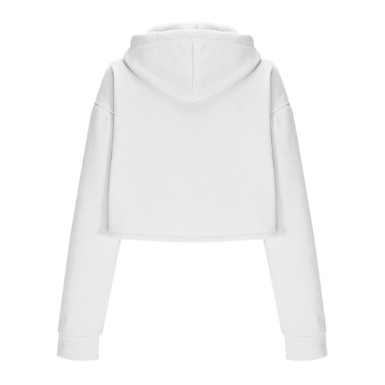 Женское укороченное худи на кулиске, повседневные пуловеры с длинным рукавом, спортивные кроп-топы для тренировок, осенние наряды