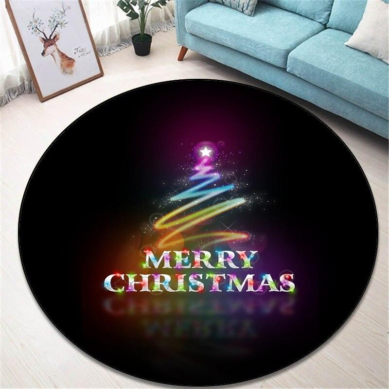 Новинка 2022 года, Рождественский круглый ковер, напольный коврик для гостиной, ковер из полиэстера, стул для киберспорта, круглый коврик, Прямая поставка, подарок ребенку