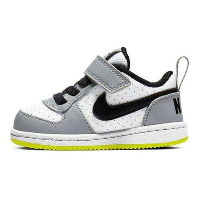 Court Borough Low Velcro Нескользящие Амортизирующие Прочные Низкие Кеды для Скейтборда Детские Кроссовки Серый Белый Черный 870029-104