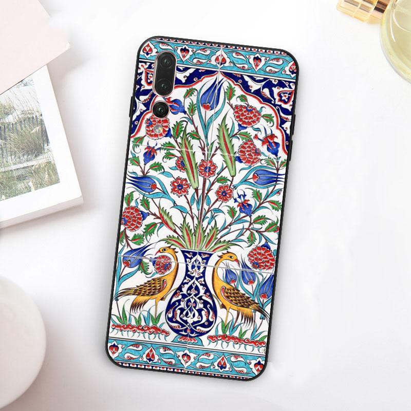 Древние Цветочные Плитки Для Huawei Nova Y73 Y72 Y90 Y70 Y60 Y91 Y61 12s 12i 11i 8i 9 10 SE P60 P30 Pro P40 Lite Чехол