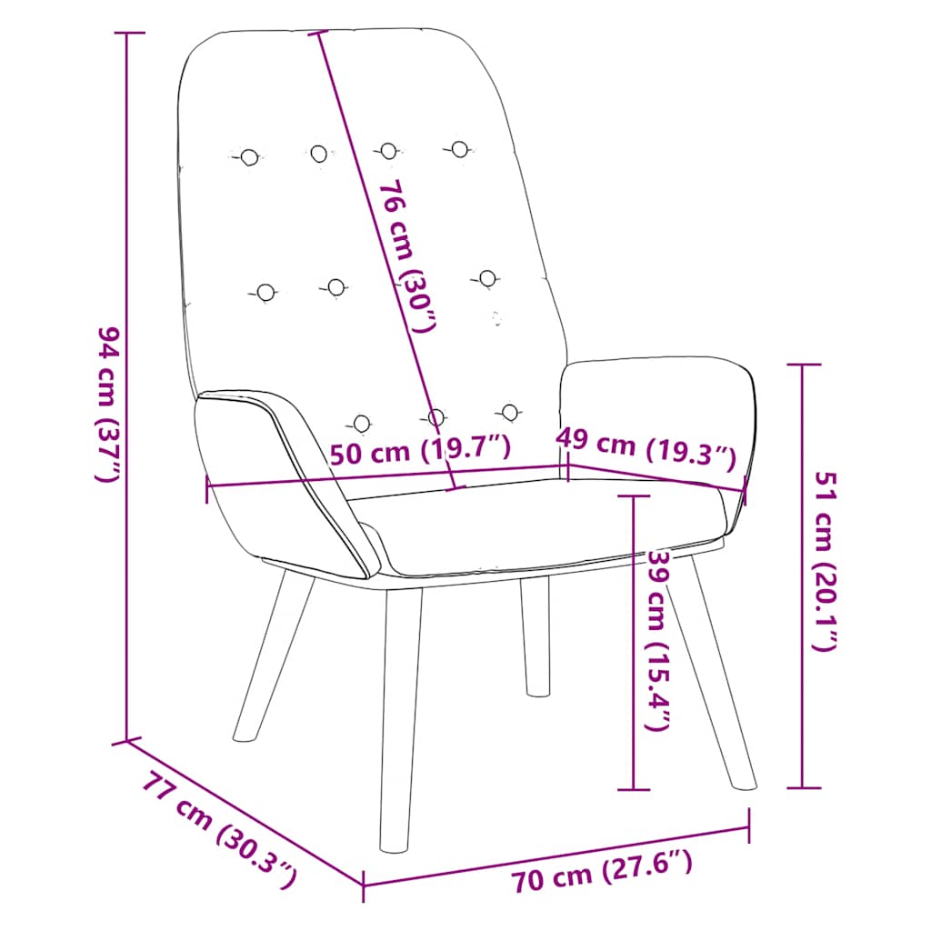 Relax Chair Light Grey Fabric