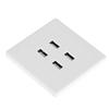 4 порта USB DC 5V для домашнего офиса, электрическая настенная розетка для зарядного устройства(110~250В)