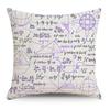 Mathematics, Physics and Chemistry Equations Pillow Cover Personalized Geometric Formula Graffiti Students' Bedside Linen Sleeping Pillow Cover
