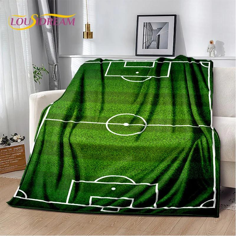 29 Стиль Футбольное поле Футбол Спорт Мультфильм Мягкое одеяло, Мягкий плед для дома Спальня Кровать Диван Дорожный чехол Детский подарок