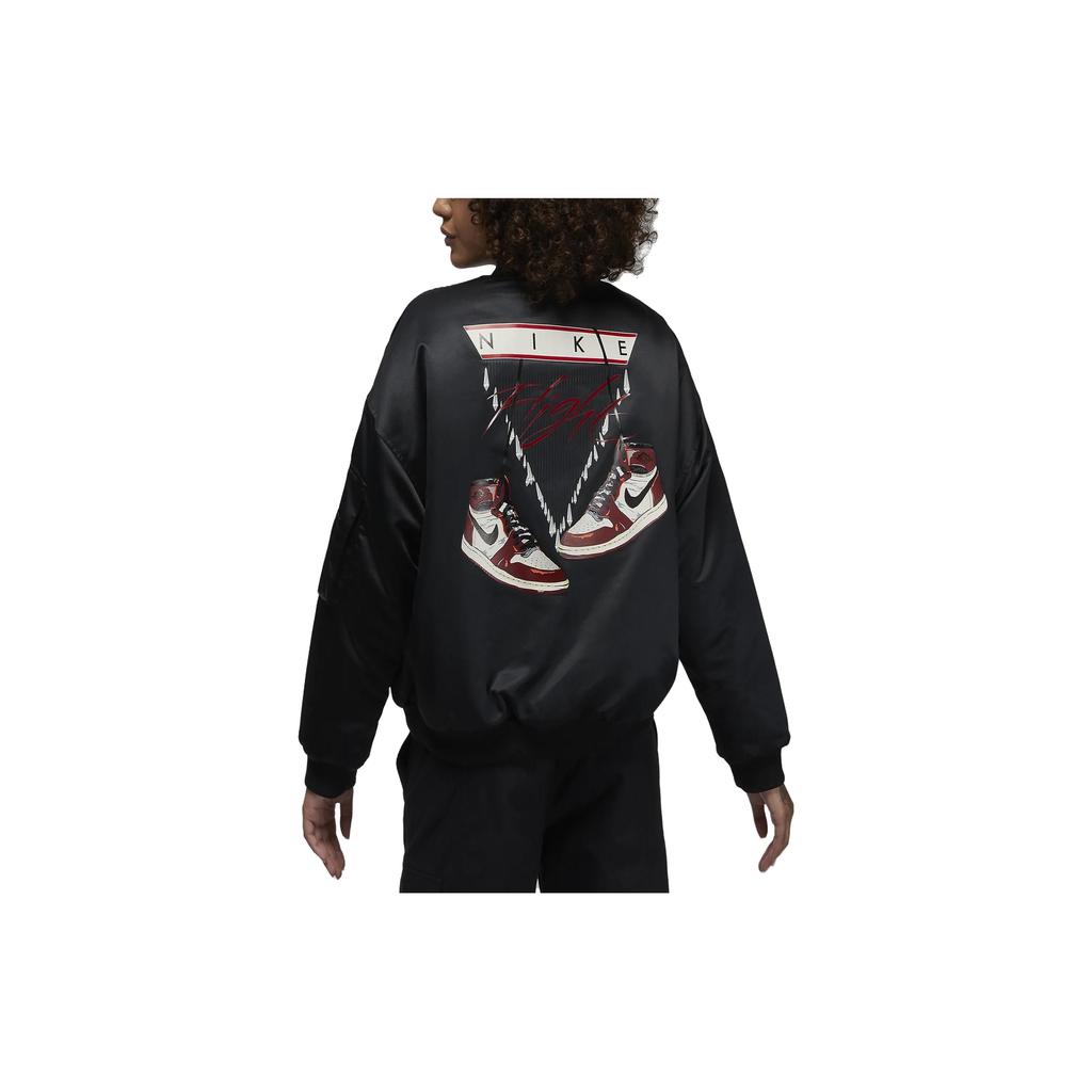 Jordan Air Flight Renegade Jacket Black Women Streetwear DQ9802-010
