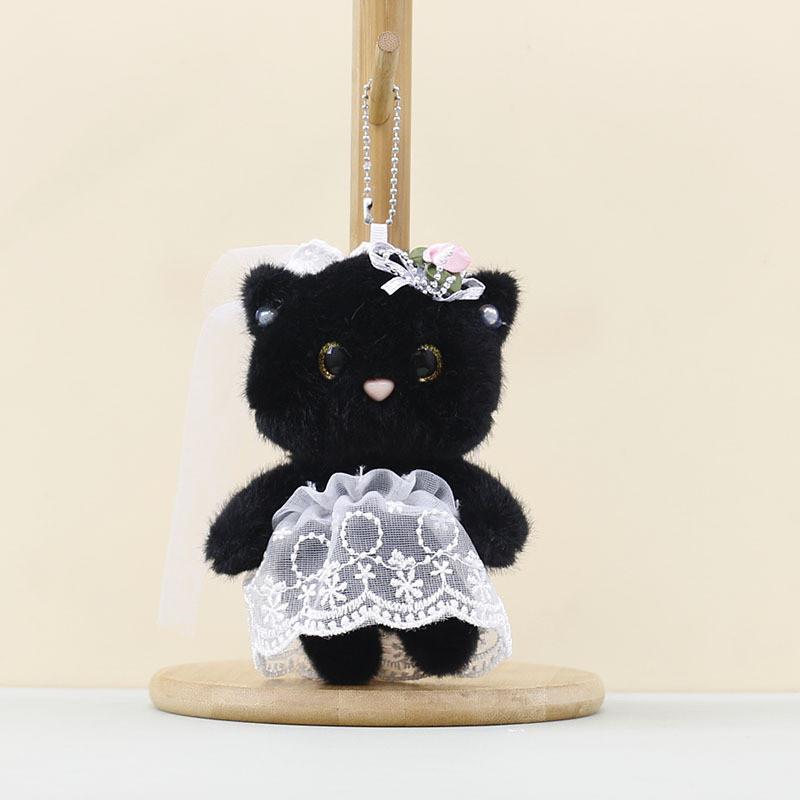 Cute Wedding Bear Plush Pendant Plush Keychain With Short Plush For Gift Ideas