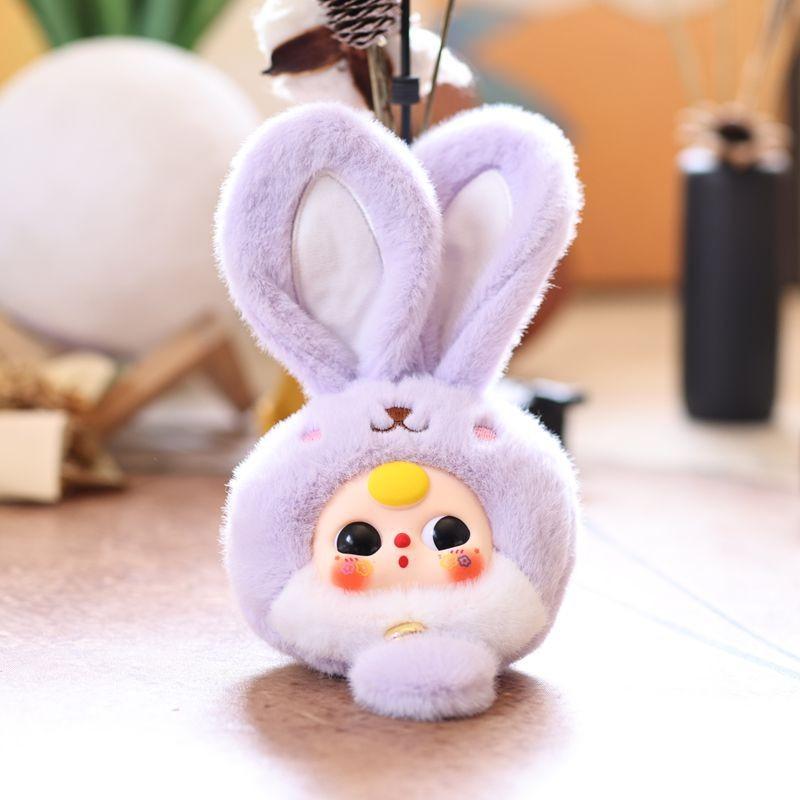 Plush Bunny Keychain With Soft Short Pile Pp Cotton For Kids And Collectors