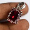 Certified 24 Ct Natural Red Ruby Cushion Gemstone 925 Sterling Silver Pendant