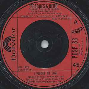 7inch Record PEACHES & HERB - I Pledge My Love / Roller Skatin' M POSP86 Polydor 1979 UK Soul/Funk Used