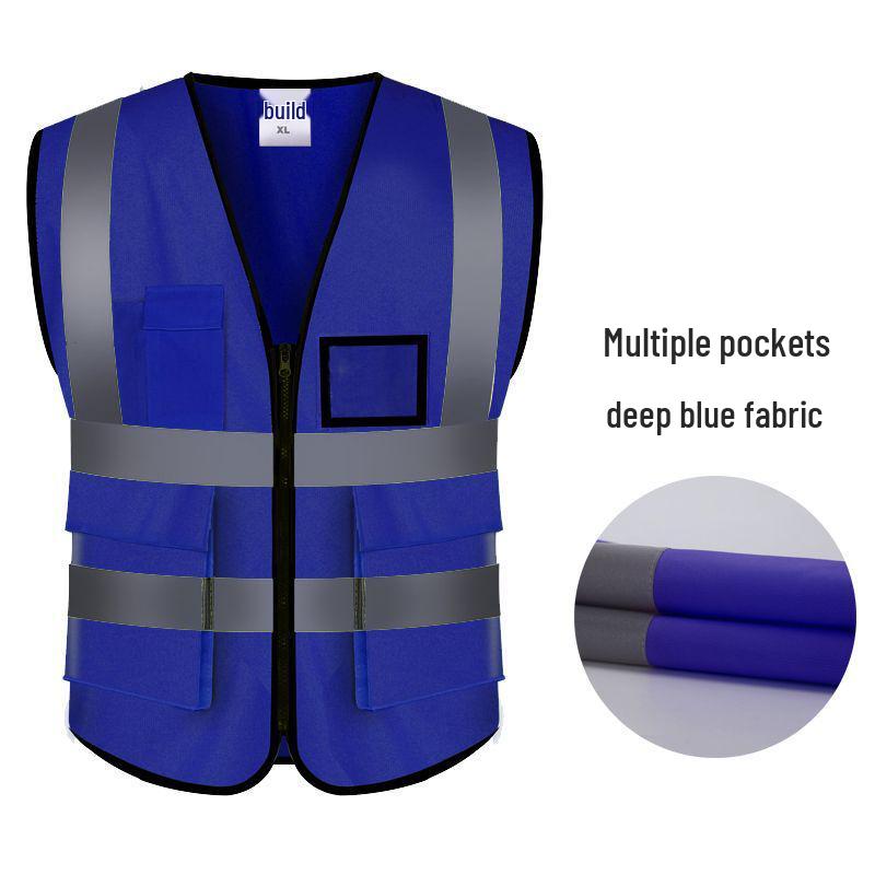 Breathable Reflective Safety Vest for Construction Workers - Custom Logo Available