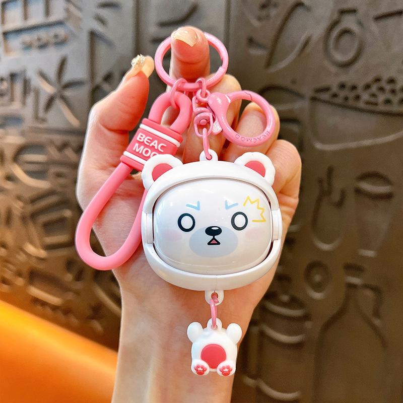Брелок для ключей с изображением мультяшного лица, подвеска для школьного портфеля, креативная кукла, брелок для ключей, детская игрушка