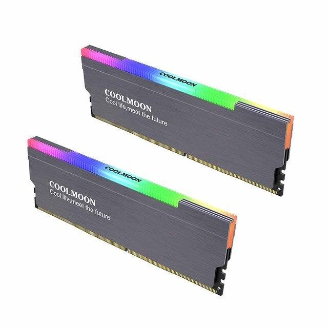 Jonsbo NC-1 RAM Heatsink Cooler RGB 256 Color PC Memory Cooling Vest Heatsink Radiator For DDR DDR3 DDR4 Desktop PC Ram Memory