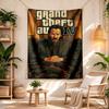 Gta Vintage Tapestry Cozy Warm Ideal for Reading Corner Balcony Living Room All Season Tasseled Design Gift for New Home