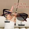 Women Outdoor Photochromic Myopia Glasses Unisex Vintage Cat Eye Minus Diopter Eyewear Outdoor Near Sight Sunglasses for Ladies