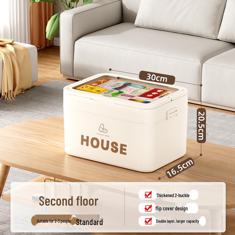 Large Multi-Layer Medicine Storage Box - Portable Family First Aid Kit