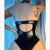 Черный латексный корсет Babydoll нижнее белье PU кожа глубокий V боди женское сексуальное белье экзотическая одежда сексуальная одежда эротические костюмы
