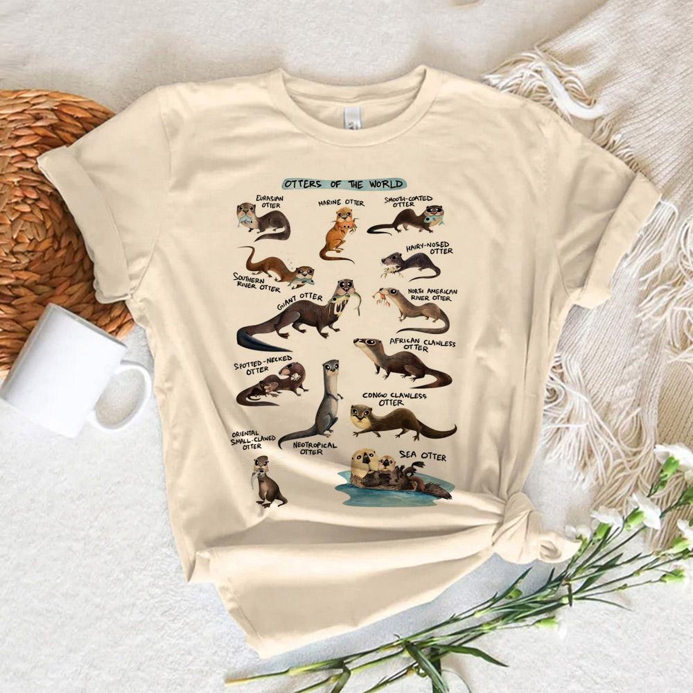 Otters top Women Unisexga graphic t shirt girl designer comic funny clothing