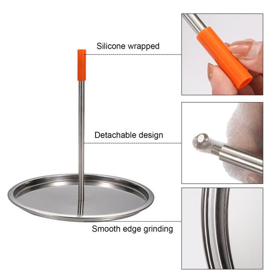 Съемная подставка для вертела, пищевая нержавеющая сталь, прочная конструкция, вертикальный держатель для курицы для улицы