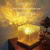 16-Color Rotating Water Flame Night Light with Starry Projection and Creative Ambiance