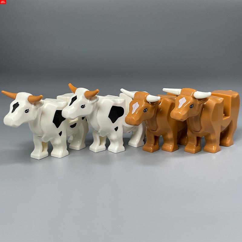 MOC Bricks Animal Zoo Tiger Leopard Elephant Wolf Shark Polar Bear Whale Building Blocks Kids Toys Farm Figures Assemble