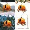 Carriage Pumpkin Halloween Acrylic Flat Surfac Pendant For Interior Enhancement