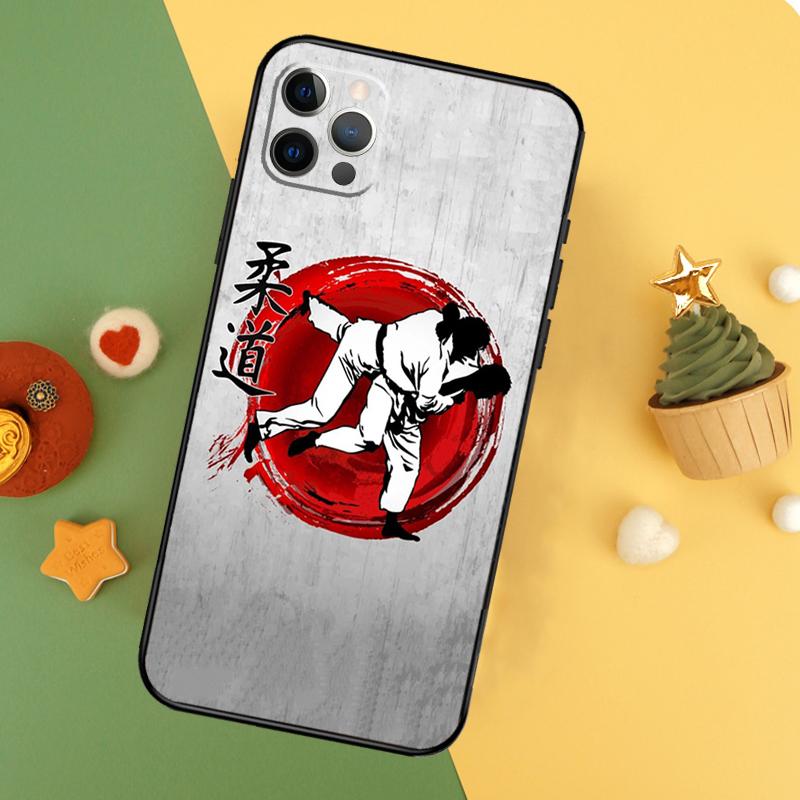 Чехол для iPhone 13 12 Mini 11 14 16 15 Pro Max 7 8 Plus X XR XS Max с изображением Дзюдо Тхэквондо Каратэ Задняя крышка