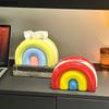 Colorful Rainbow Ceramic Tissue Box Coffee Table Desk Decoration Creative Rainbow Tissue Box Bedside Table Paper Towel Case