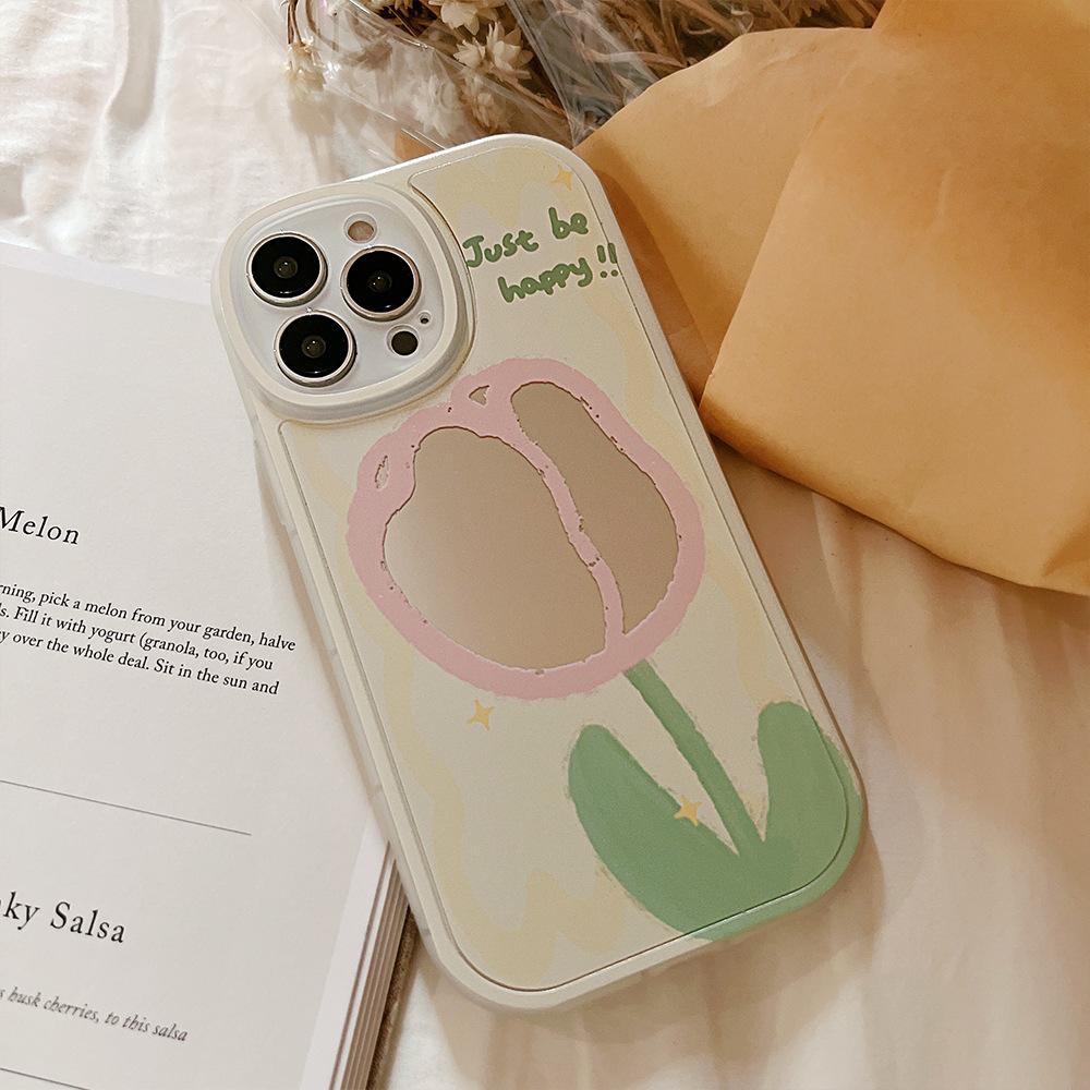 Creative Mirror Flowers 15pro Max Apple 12 Mobile Phone Case Iphone16 Makeup 14pro Set 8p Suitable