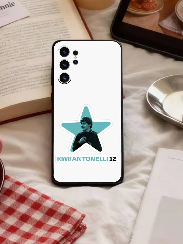 K-Kimi Cool A-Antonelli Чехол для телефона для Samsung S26, S25, S24, S23, S22, S21, S20, S30, Ultra, Plus, Fe, Note, 5G Черный чехол