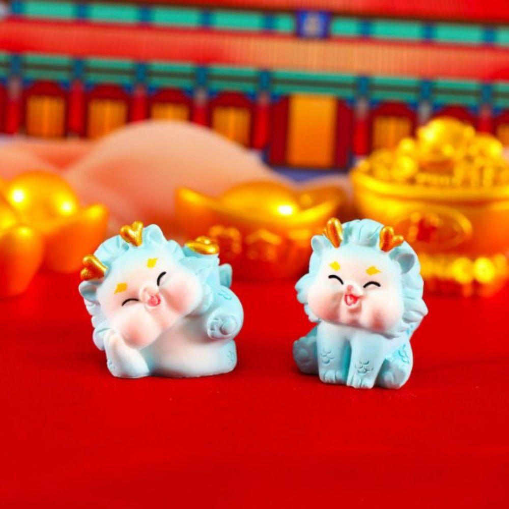 Resin Mini Zodiac Dragon Ornament Zodiac Dragon Dragon Micro Landscape Decoration Car Accessories
