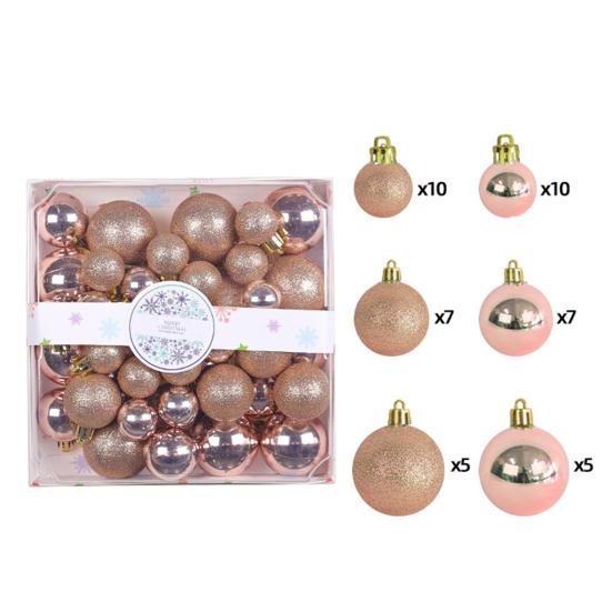 44 шт. 3/4/5 см Рождественский шар Небьющийся привлекательный красочный елочный шар Подвеска для