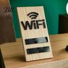 Desktop WiFi Password Display Wifi Sign Tabletop Wooden WIFI Wireless Network Customizable Board for Restaurant Supermarket Office Home Bar