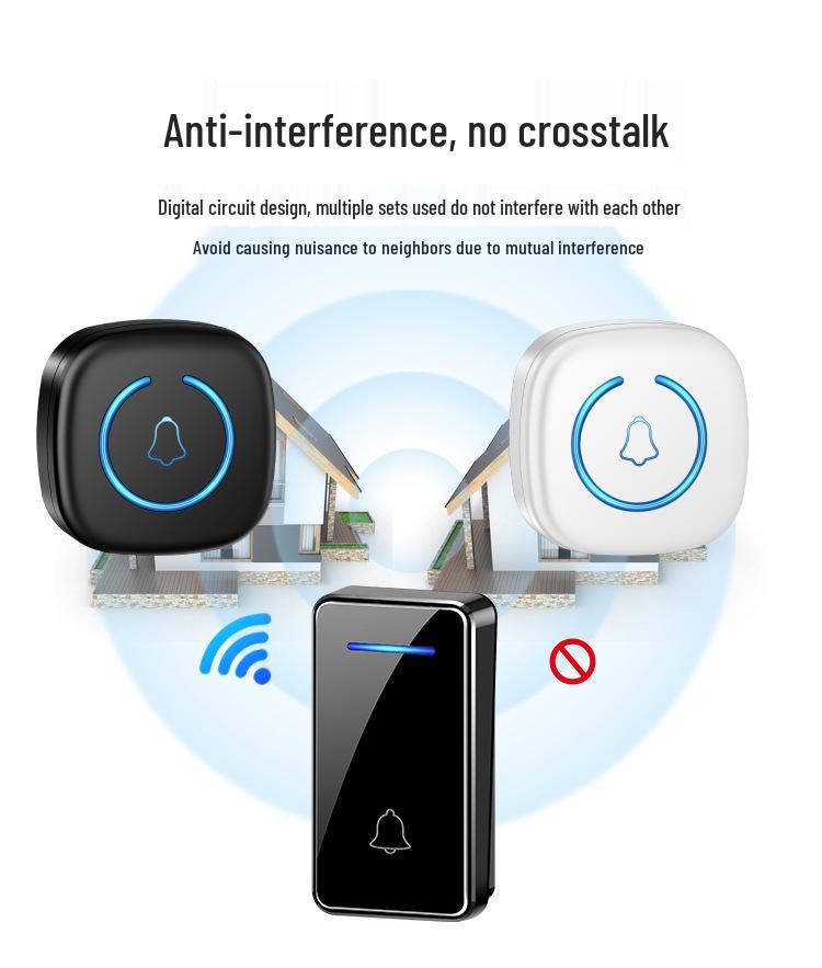 Self-Powered Long-Range Wireless Doorbell with Call Button for Home Use
