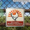 2D Flat, 1pc, Vintage Metal Aluminum Decorative Sign, Rise and Shine Mother Cluckers, Retro Wall Art, Home Decor for Farmhouse Decor, Kitchen, Porch