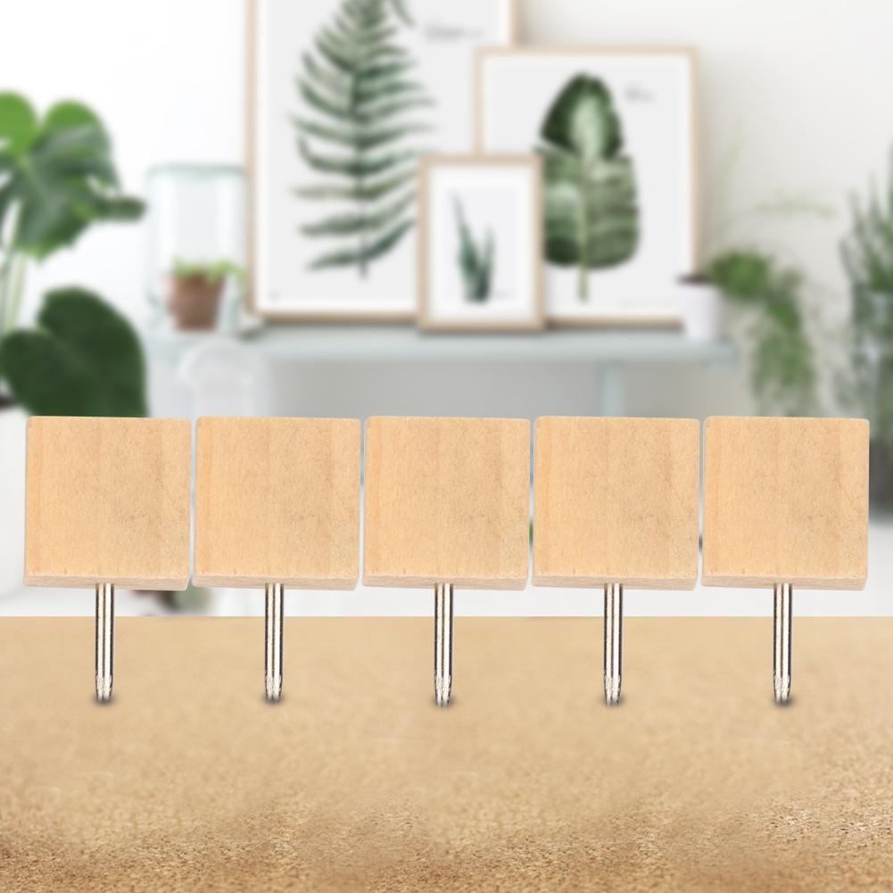 Practical Durable Delicate Wooden Pushpin Cute Style In High Quality(30pcs, Square Pushpin)