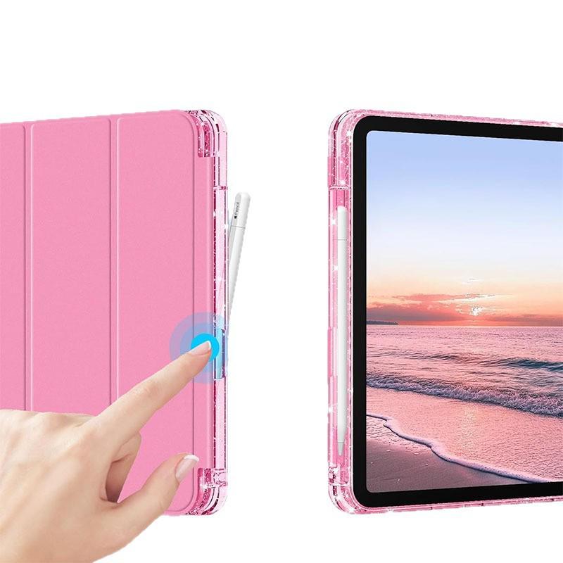 Блестящий защитный чехол для iPad Air 11-го поколения со слотом для стилуса - Акриловая крышка для планшета, устойчивая к изгибам