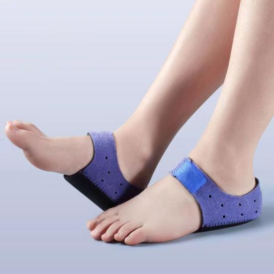 1 пара силиконовых накладок на пятку, лента-застежка, обезболивающая поддержка при подошвенном фасциите, ахилловом тендините