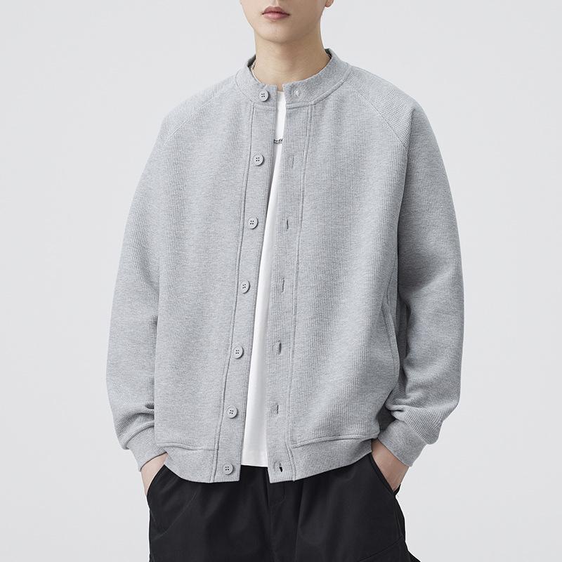 Аньян 2025 Осень Мужской Тяжелый Кардиган на Пуговицах: Трендовая, Свободная, Повседневная Куртка